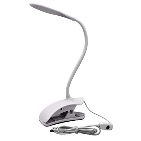 USB Reading Lamp with 14 LEDs with Flexible Gooseneck for Notebook Laptop, Desktop, PC and MAC Computer   On/Off Setting (14 LED, 3.5 ft Cable, Polar White)