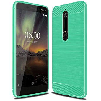 Nokia 6.1 Case,Nokia 6 2018 Case, "Not for Nokia 6 2017",Sucnakp TPU Shock Absorption Technology Raised Bezels Protective Case Cover for Nokia 6 2018 (TA-1068) smartphone (Mint Green)