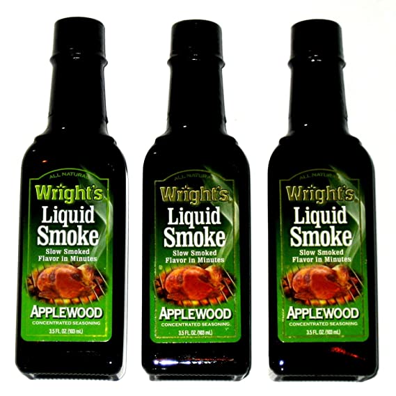 WRIGHT'S All Natural Applewood Liquid Smoke - 3.5 Oz (3-Pack)