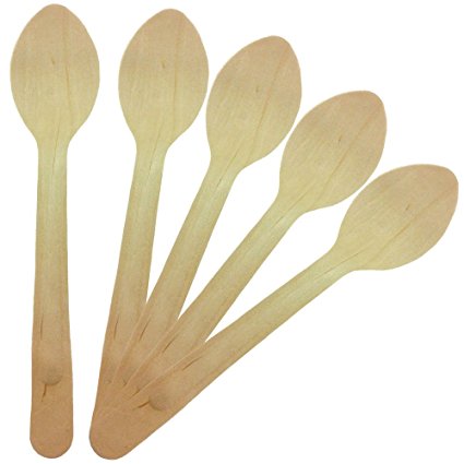 Birchware 100-Piece Classic Compostable Wooden Spoons