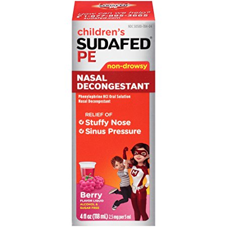 Children's Sudafed PE Nasal Decongestant, 4 Oz