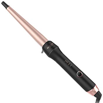 BESTOPE Curling Iron 0.5-1 Inch Professional Dual Voltage Hair Curling Wand with Barrel Cool Tip & Auto Shut Off for Long & Short Hair with Heat Resistant Glove