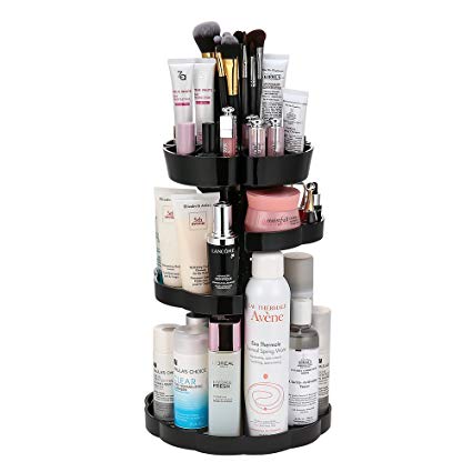 Cosmetic Tray, Jerrybox 360-Degree Rotating Adjustable Makeup Organiser, 7 Layer for All Kind of Brushes and Cosmetics