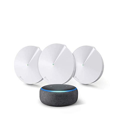 TP-Link Deco Whole Home Mesh WiFi System Bundle with Echo Dot (3rd Gen) charcoal