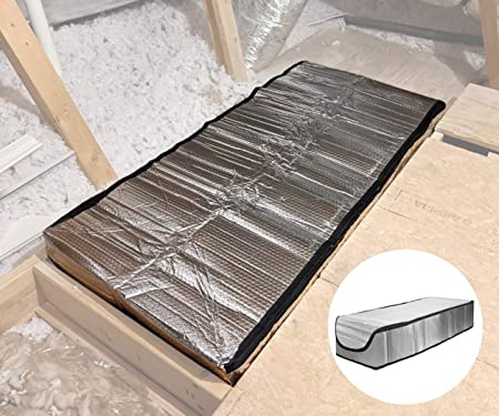 Eapele Attic Stairs Insulation Cover Tent 25”x54”x11” for Pull Down Stairs, Double Bubble Reflective Radiant Barrier Reflects 95% of Radiant Heat
