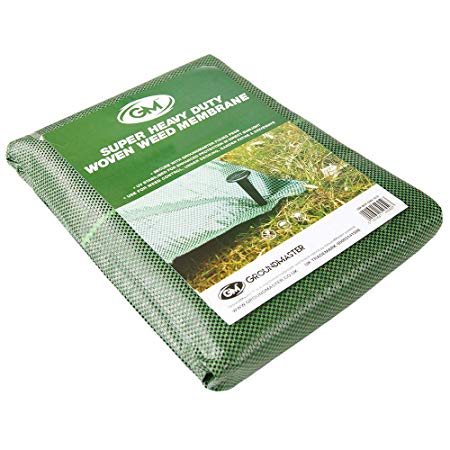 GroundMaster 125gsm Super Heavy Duty Weed Control Fabric - Extra Strong Garden Driveway Green Cover Membrane (4m x 10m)