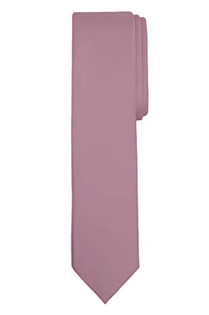 Jacob Alexander Men's Slim Width 2.75" Solid Color Tie