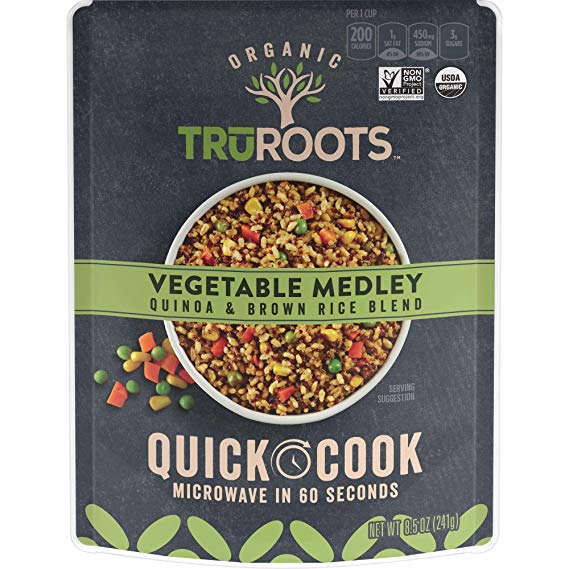 TruRoots Quick Cook, Quinoa and Brown Rice Blend, Vegetable Medley, 8 Count, 8.5 Ounces, 8 Count