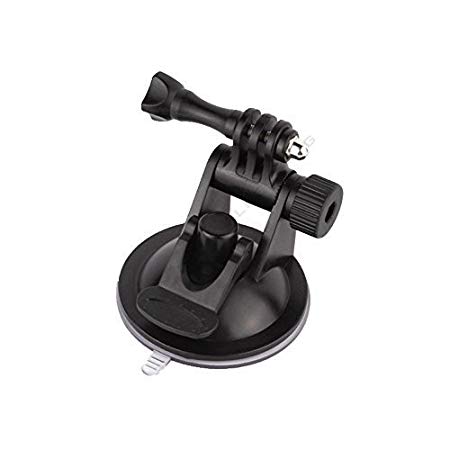 Williamcr Suction Cup Car Windshield Stand Action Camera Screw Mount with Lock-Tight Hold Accessories for Gopro Camera