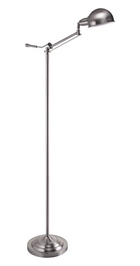 SOLLED Brush Nickel Adjustable Task Floor Lamp, 31186f-Bn, 63" H