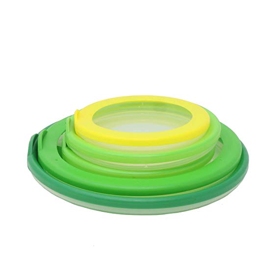 Farberware 5205246 Bowl Hugger Reusable Multipurpose Food Saver Lids Set of 5 Green/Yellow