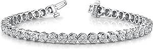 3-20 Carat LAB GROWN Classic Diamond Tennis Bracelet 3 Prong Luxury Collection (D-E Color, VS1-VS2 Clarity)