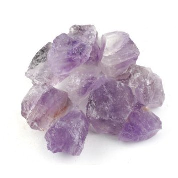 Crystal Allies Materials 1lb Bulk Rough Purple Amethyst Quartz Crystals from Brazil - Large 1 Raw Natural Stones for Cabbing Cutting Lapidary Tumbling and Polishing and Reiki Crystal Healing Wholesale Pound Lot