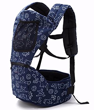 Baby Carriers Ergonomic Baby Backpacks with Hip Seat for All Seasons,for waist 27.5'' to 43'' Infant & Toddlers, Adjustable Waistband