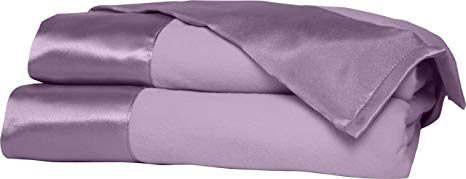 Shavel All Seasons Year Round Sheet Blanket with Satin Hem, Twin, Amethyst