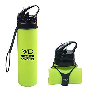 WeemDream Collapsible Silicone Water Bottle - Leak Proof - BPA Free, 20 oz