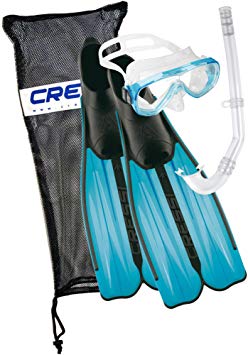 Cressi Mask Snorkel Set and Flippers Adult and Kids, Made in Italy