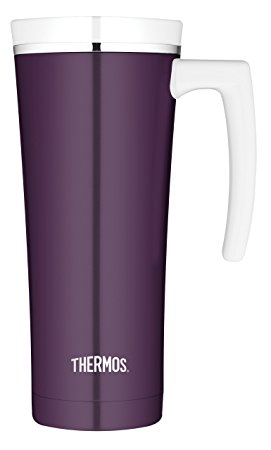 Thermos 16 Ounce Stainless Steel Travel Mug, Plum