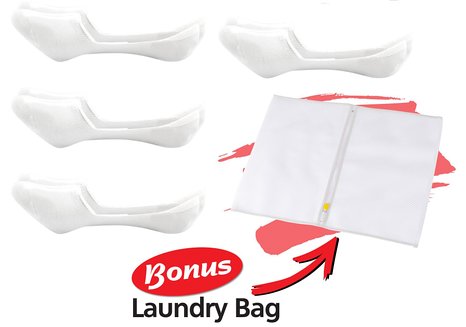 No Show Socks Mens Low Profile 4 Pairs No-Slip Anti-Odor   Bonus Laundry Bag