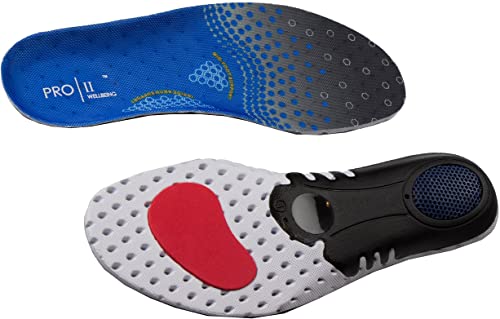 PRO 11 WELLBEING Pro11 Hydro-Tech Sports Orthotic Insoles with Dual Layer Impact Shell Absorber and Metatarsal Support System