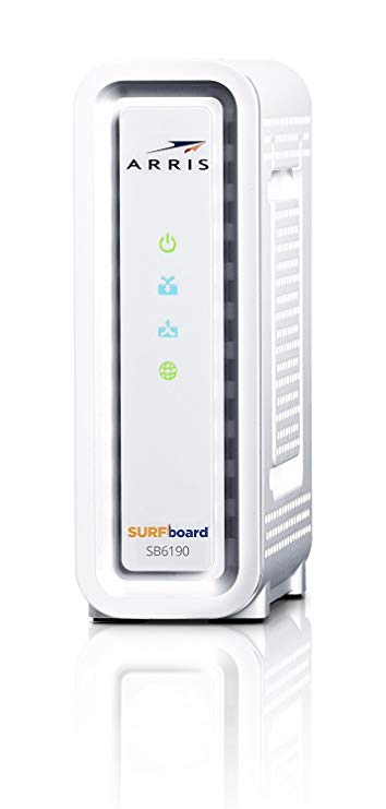 ARRIS SURFboard 8x4 DOCSIS 3.0 Cable Modem/AC1600 Wi-Fi Router, White, SBG6700AC (Non-Retail Packaging)