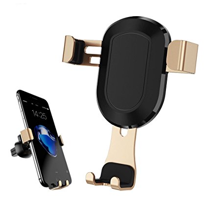 Car Phone Holder, Universal Air Vent Mount Cradle Smart No-Touch Design for iPhone Samsung and Other Smart Cellphone by HonShoop