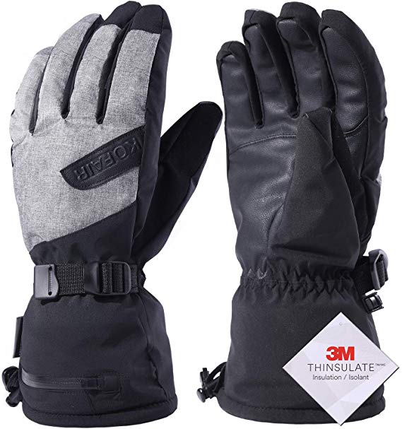 Kofair Ski Gloves & Snow Gloves for Men Women - Waterproof 3M Thinsulate Gloves