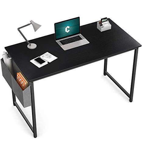 Cubiker Computer Desk 32" Home Office Writing Study Desk, Modern Simple Style Laptop Table with Storage Bag, Black