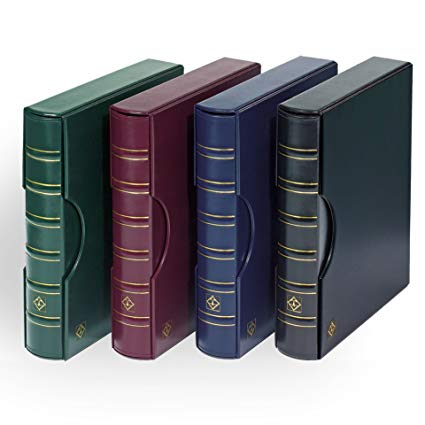 Lighthouse Green Classic Grande 3-Ring Binder with Slipcase Storage Case for Coins, Stamps, Currency, Bank Notes, Documents, and Other Collectibles - Pages Sold Separately