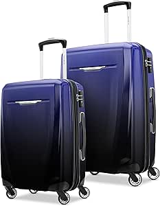 Samsonite Winfield 3 DLX Hardside Expandable Luggage with Spinners, Royal Blue Ombre, 2PC SET (CO/MED)