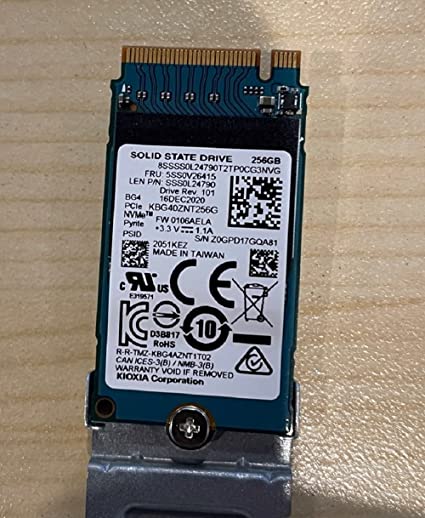 Kioxia 256GB M.2 PCI-e NVME Internal 5SS0V26415 Solid State Drive 42mm 2242 Form Factor