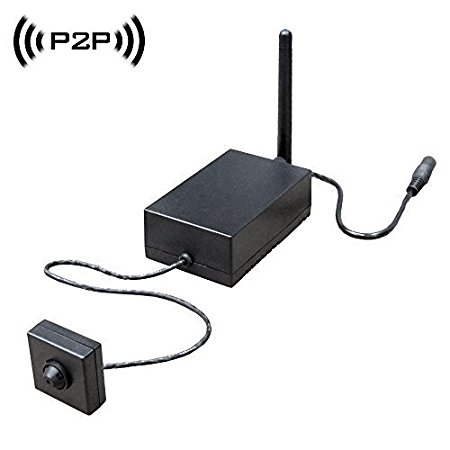 Wireless Spy Camera with WiFi Digital IP Signal, Recording & Remote Internet Access (Hide-it-yourself, external pinhole lens)