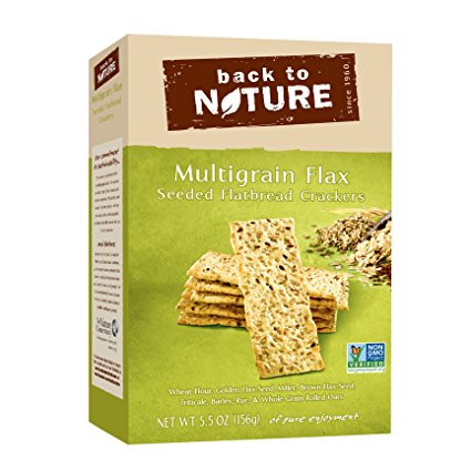 Back To Nature Non GMO, Multigrain Flax Seeded Flatbread Crackers, 5.5 ounce