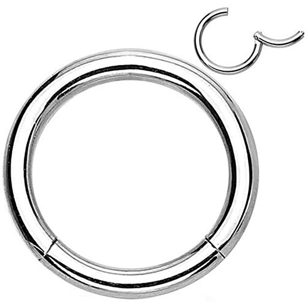 Fifth Cue Hinged Seamless Septum Clicker Ring 316L Surgical Steel