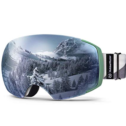 OutdoorMaster Ski Goggles PRO - Frameless, Interchangeable Lens 100% UV400 Protection Snow Goggles for Men & Women