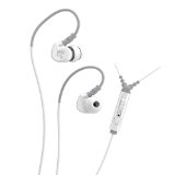 MEE audio Sport-Fi M6P Noise Isolating In-Ear Headphone with Microphone Remote and Universal Volume Control White