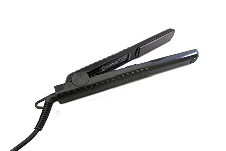 Hair Straightener - Pro Flat Iron Straighteners with 1 Inch Ion Ceramic Plates - Adjustable Temperature Suitable for All Hair Types Makes Hair Shiny & Silky Heats Up Fast Dual Voltage (Black)