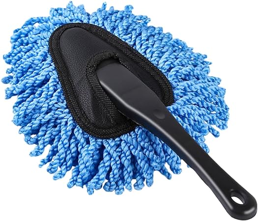 Multi-Functional Car Dash Duster, Car Interior & Exterior Cleaning Dirt Dust Clean Brush Dusting Tool Mop Gray car Cleaning Products (Blue)