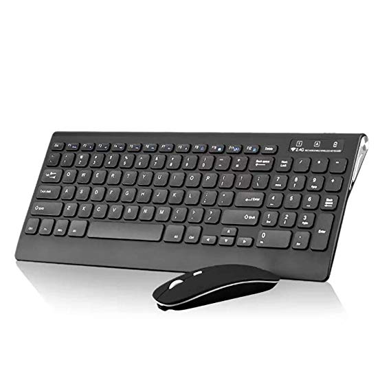 JmeGe Wireless Computer Keyboard and Mouse Combos Ergonomic Ultra Slim Set for iOS Android Windows Computer PC Wireless Keyboard Mouse
