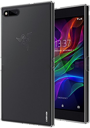 Razer Phone Case, CASEVASN [Shockproof] Anti-Scratches Flexible TPU Gel Slim Fit Soft Skin Silicone Protective Case Cover For Razer Phone (Clear)