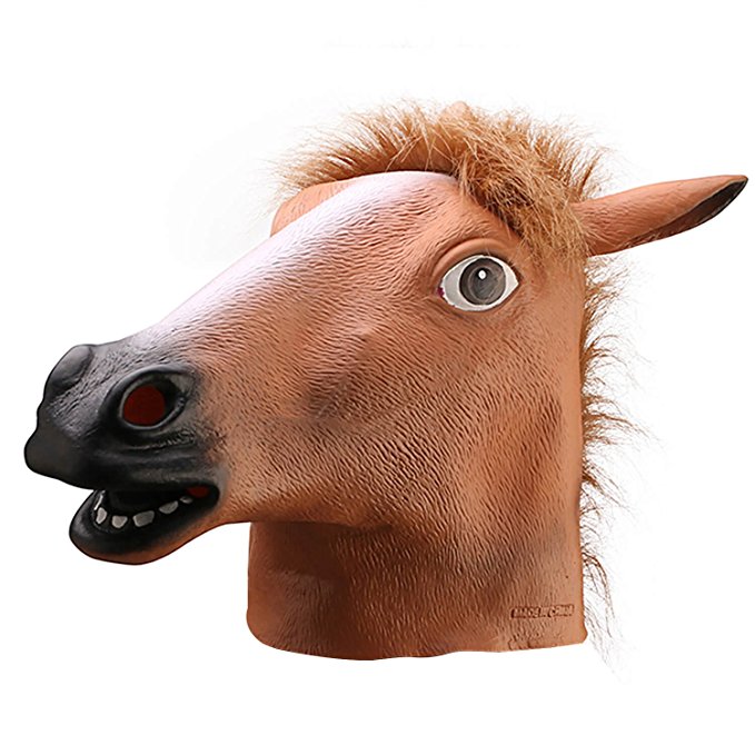 Ylovetoys Latex Horse Head Mask Halloween Costume Animal Masks