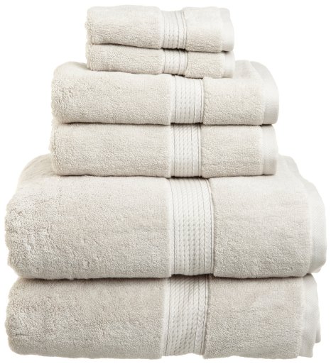 Superior 900 Gram Egyptian Cotton 6-Piece Towel Set, Stone