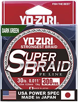 Yo-Zuri SuperBraid Dark Green 300 Yards Superbraid Fishing Line