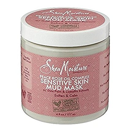 Shea Moisture Peace Rose Oil Complex Sensitive Skin Mud Mask for Unisex, 6 Ounce