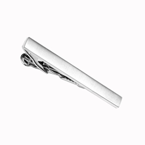 SamWay MEN Style Brushed Silver Executive Tie Clip