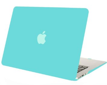 Mosiso MacBook Air 13 Case, Ultra Slim Soft-Touch Plastic See Through Hard Shell Snap On Cover for MacBook Air 13.3 Inch (A1466 & A1369), Turquoise