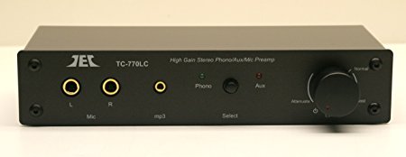Technolink TC-770LC High Gain Phono/Mic/Aux Preamp; includes optional PREMIUM HIGH POWER AC Adaptor