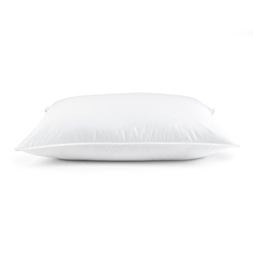 DOWNLITE Hypoallergenic 550 Fill Power Soft Medium Density 20" x 26" Down Pillow, Standard, White
