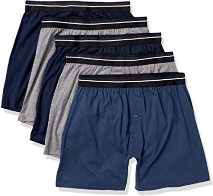 Amazon Essentials Men's Standard 5-Pack Knit Boxer Short