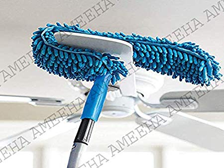Ameeha Flexible Microfiber Cleaning Duster with Extendable Rod for Home Car Fan Dusting, Home Office Cleaning Tools (Multicolour)